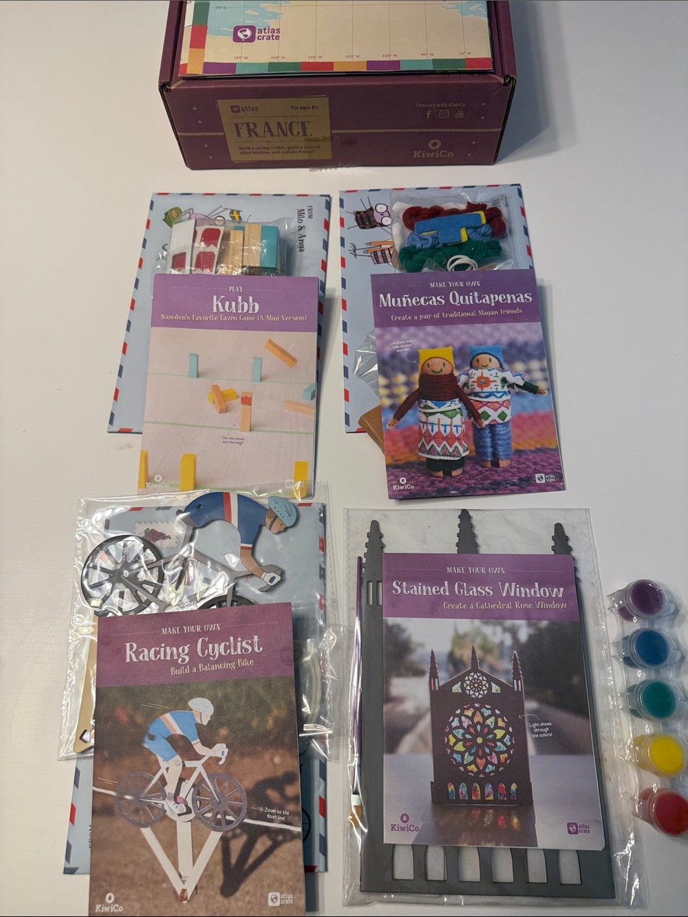 KiwiCo Kids STEAM Atlas Crate 4 Unused Activities Guatamala France Sweden
